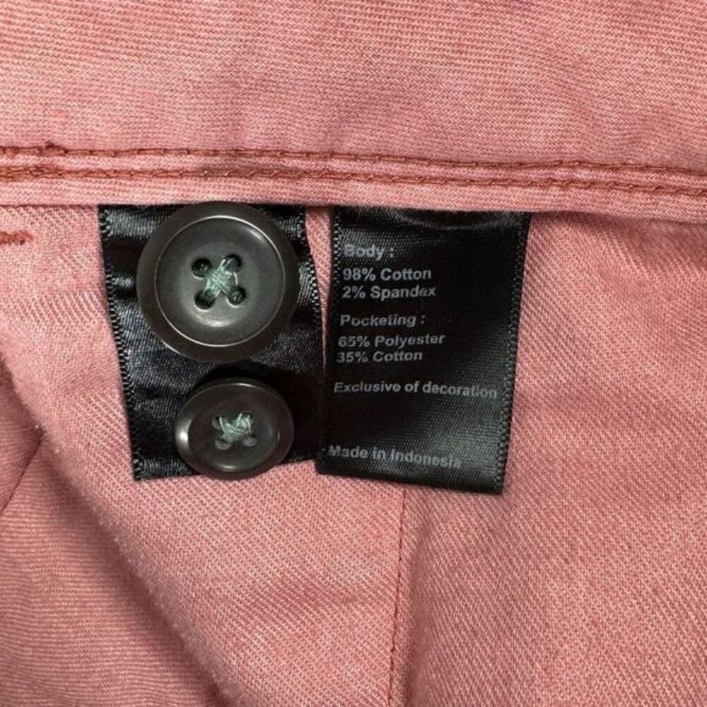 Wellen Shorts Mens Size 33 Coral Pink Chino Flat Front Bermuda READ Playa - Picture 13 of 14